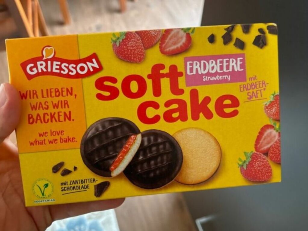 Griesson soft cake Erdbeere vegetarisch