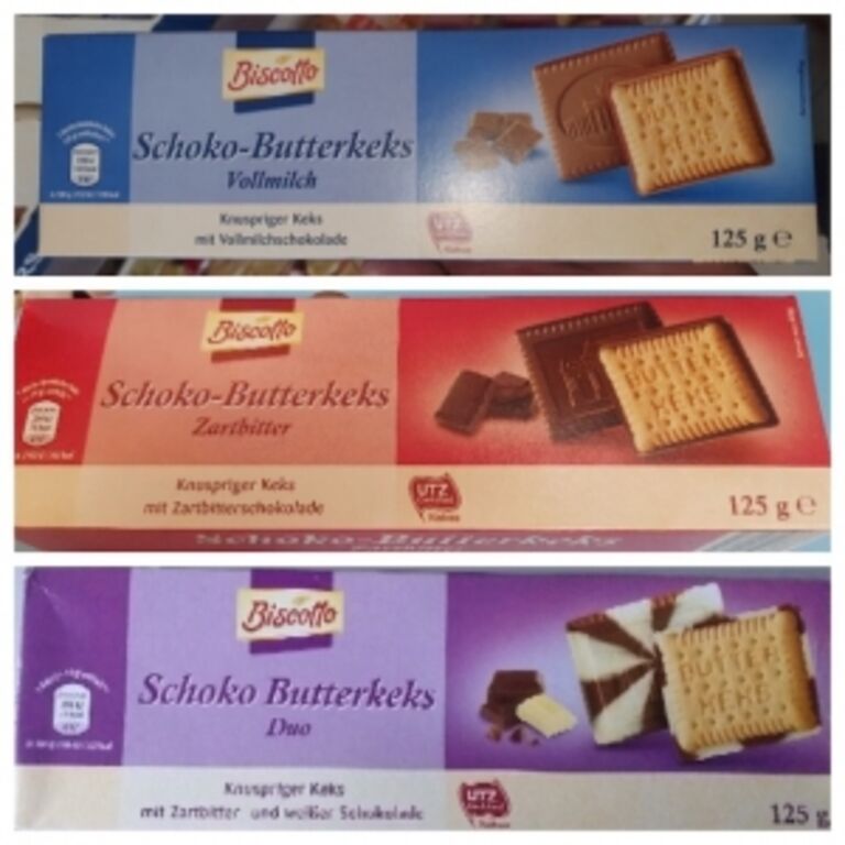 Aldi Nord Biscotto Schoko-Butterkeks Vollmilch / Zartbitter / Duo
