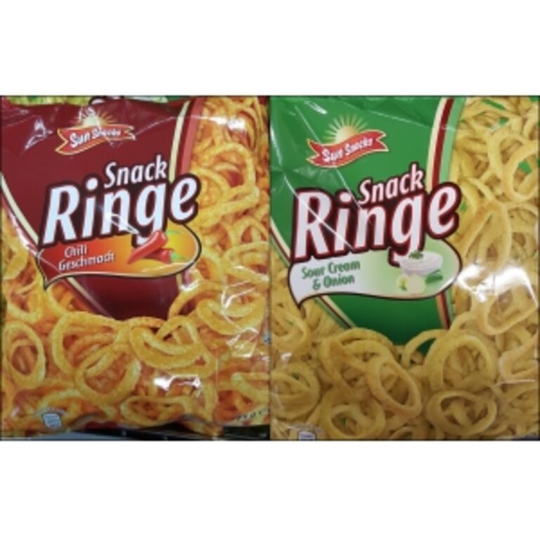 Aldi Nord Sun Snacks Snack Ringe Chili / Sour Cream & Onion Geschmack 75g