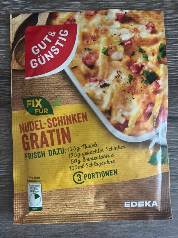 GUT& GÜNSTIG NUDEL-SCHINKEN GRATIN 30 g