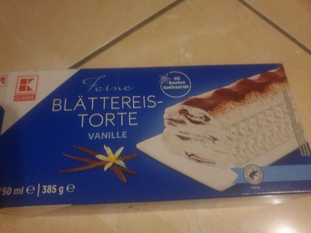 feine Blättereis-Torte Vanille 385g
